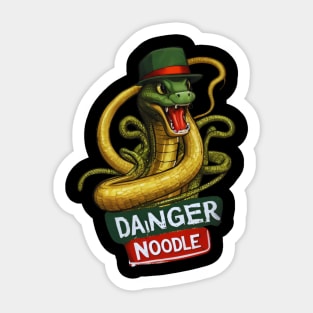 Danger Noodle | Vintage Rattlesnake Biology Art Funny Snake Sticker